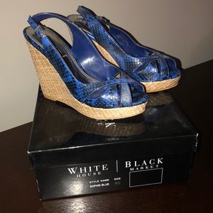 Sophie Blue WHBM Wedges